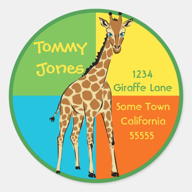 Cute Little Giraffe Address Label (Front)