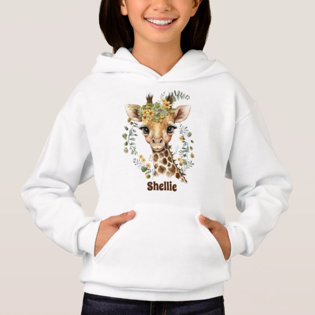 cute little giraffe lovers add name (Front)