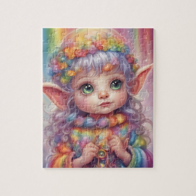 Cute little girl elf jigsaw puzzle (Vertical)