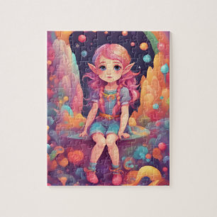 Cute little girl elf jigsaw puzzle