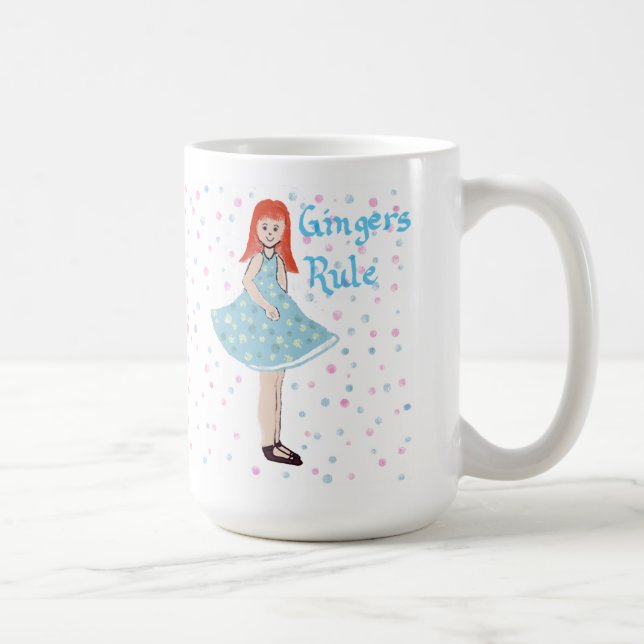 Cute Little Girl "Ginger's Rule" Mug (Right)