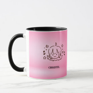 Cute Little Girl  Mug Pink Personalized