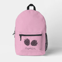 Cute Little Girl Pink Raspberries Backpack