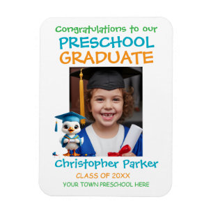 Cute Little Goose Preschool Graduation Magnet