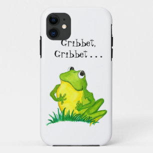 Cute Little Green Frog on White iPhone 11 Case