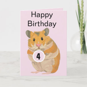 Cute little Hamster Age Card