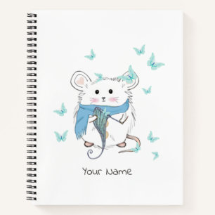Cute Little Hamster Custom Name Notebook