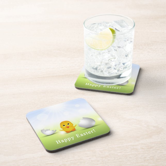 Cute Little Happy Easter Baby Chick Coaster (Right Side)