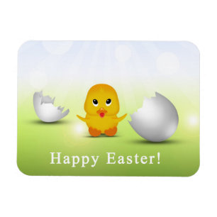 Cute Little Happy Easter Baby Chick Magnet
