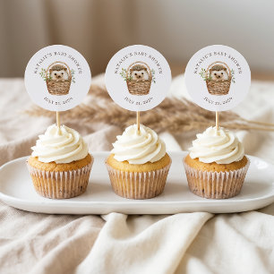 Cute Little Hedgehog Baby Shower Favour Classic Round Sticker