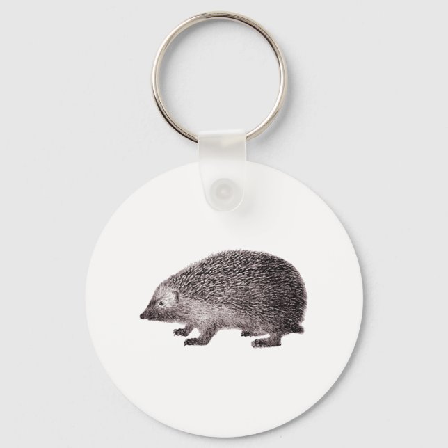 Cute Little Hedgehog Keychain (Front)