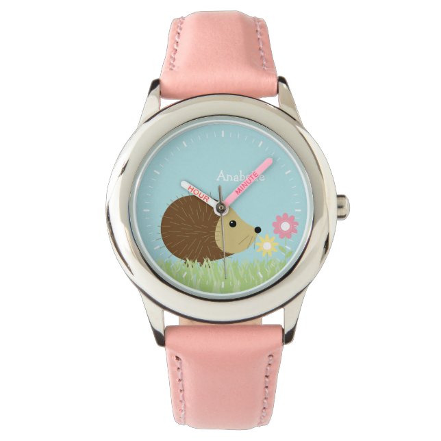 Cute Little Hedgehog Personalized Watch (Front)