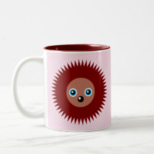Cute little hedgehog Two-Tone coffee mug