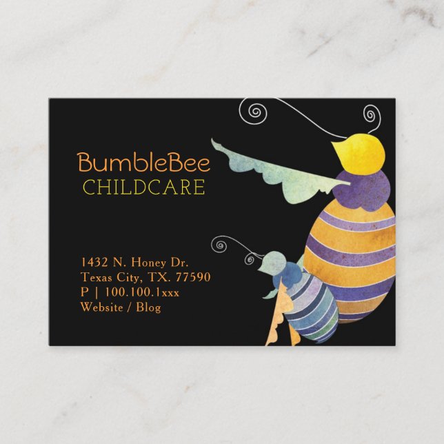 Cute Little Honey Bees Business Card (Front)