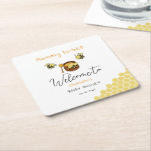 Cute Little Honeybee With Sweet Honey Baby Shower