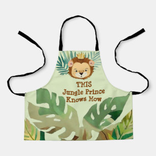 Cute Little Jungle Lion Birthday Apron