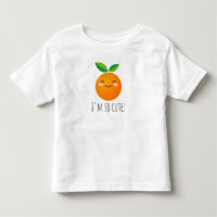 Cute little kawaii orange fruit face drawing