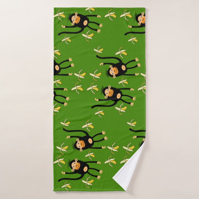 Cute Little Kid Monkey Bath Towel (Bath Towel)