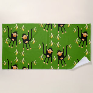 Cute Little Kid Monkey Beach Towel