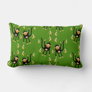 Cute Little Kid Monkey Lumbar Pillow