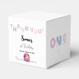 Cute Little Kitten 1st Birthday Party Favor Box