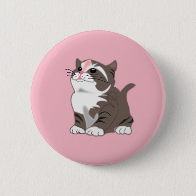 Cute Little Kitten 2 Inch Round Button (Front)