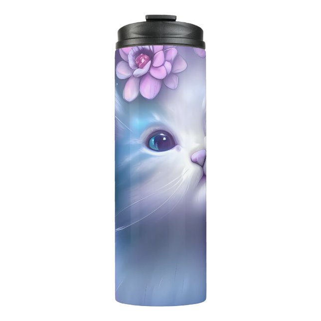 Cute  little kitten thermal tumbler (Front)