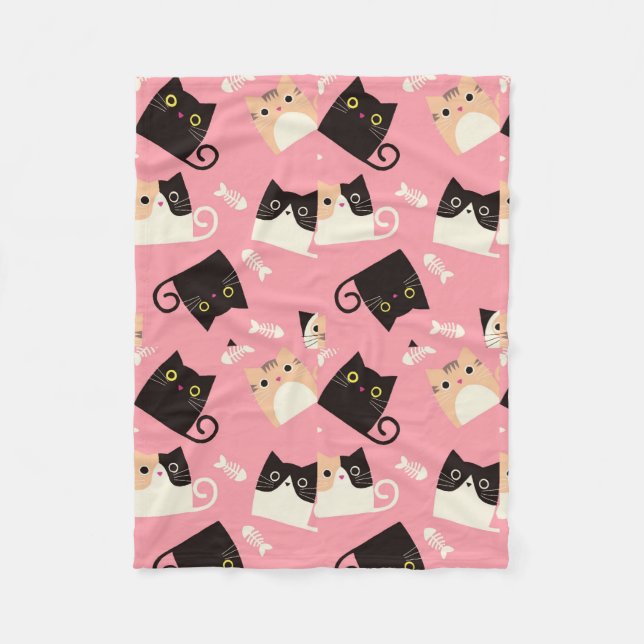 Cute little kittens  fleece blanket (Front)