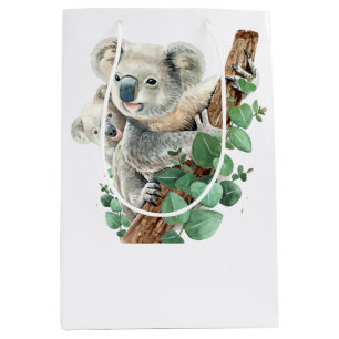 Cute Little Koala Bear Australian Animal Art Medium Gift Bag
