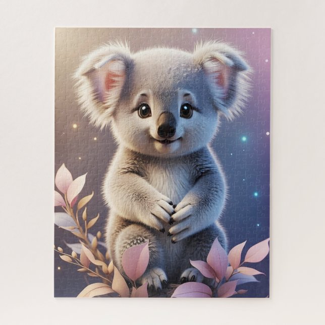 Cute Little Koala Fantasy Dreamy Gradient Jigsaw Puzzle (Vertical)