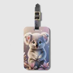 Cute Little Koala Fantasy Dreamy Gradient Luggage Tag