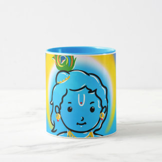 Cute Little Krishna Blessings Art Mug