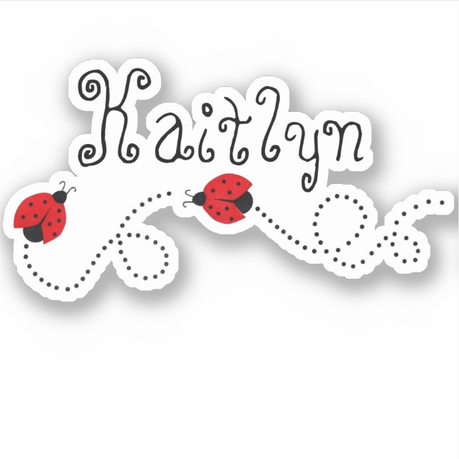 Cute Little Lady Bugs | Personalized Vinyl (Front)