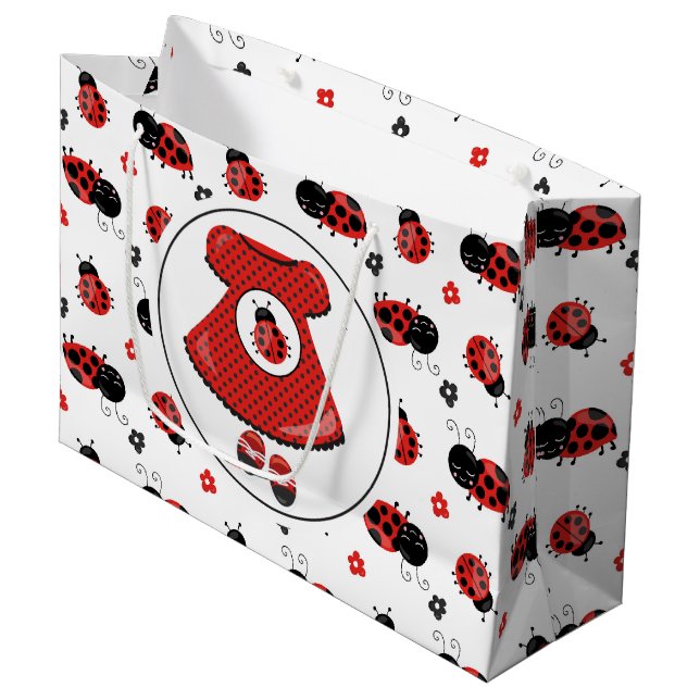 Cute little ladybug dress shower bag (Front Angled)