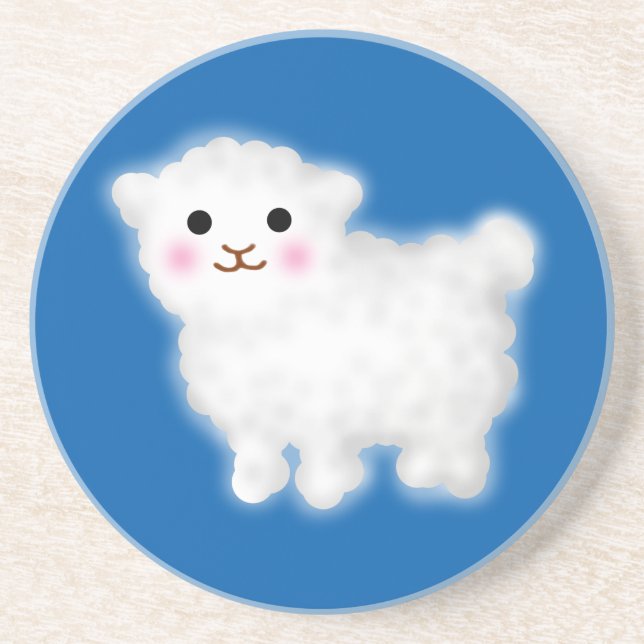 Cute Little Lamb Coaster (Front)