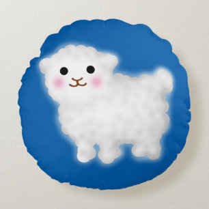 Cute Little Lamb Round Pillow