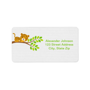 Cute Little Leopard Address Labels