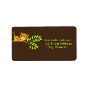 Cute Little Leopard Address Labels