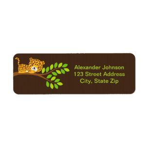 Cute Little Leopard Return Address Label