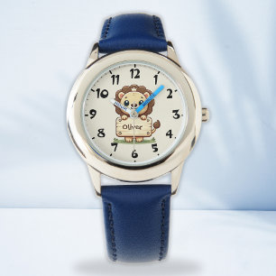 Cute Little Lion with a Name Sign Watch