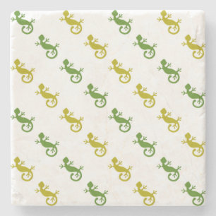 Cute little lizards stone coaster