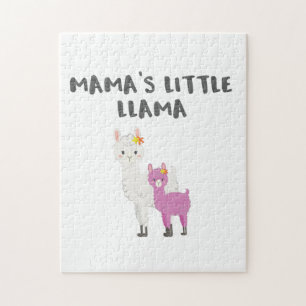Cute Little Llama Gift Mamas Little Llama Gift Jigsaw Puzzle