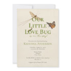 Cute Little Love Bug Baby Shower Invitation