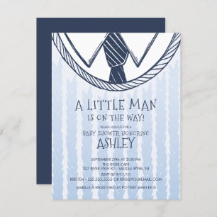 Cute Little Man Baby Shower Invitation