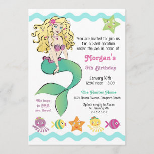 Cute Little Mermaid Invitation