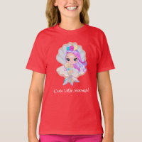 Cute little mermaid rainbow colourful birthday kid