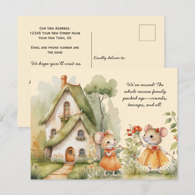 Cute Little Mice We've Moved | Postcard (Front/Back)