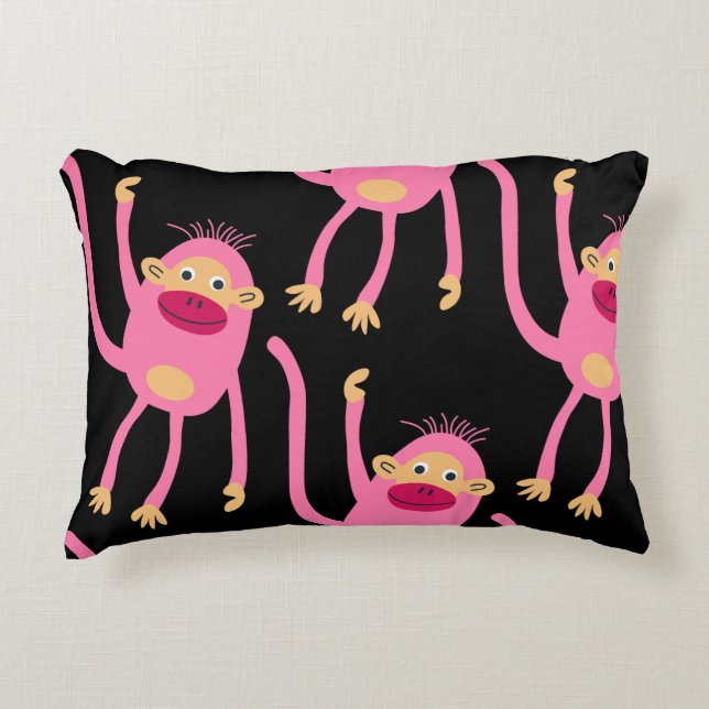 Cute Little Monkey  Accent Pillow (Front)