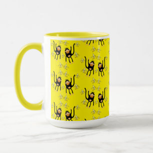 Cute Little Monkey And Bananas Mug