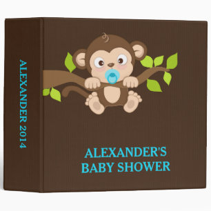 Cute Little Monkey Boy Photo Album Binder